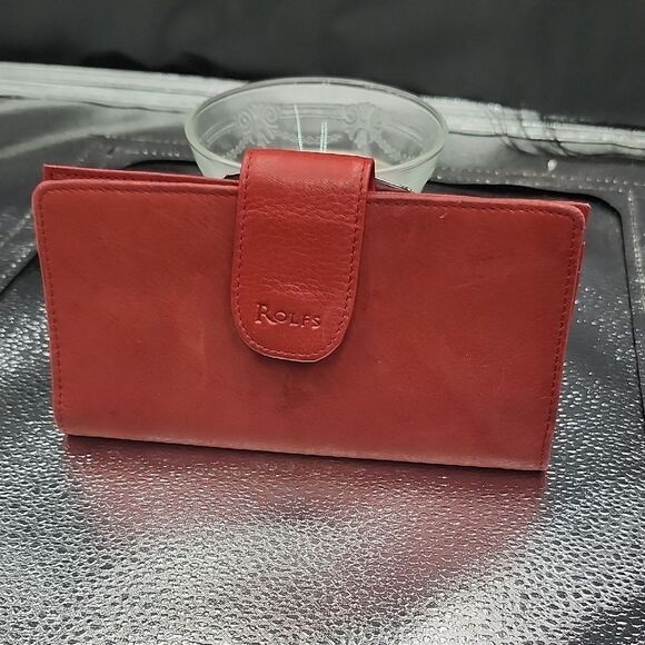 Rolfs brick red Leather Wallet - Picture 1 of 4
